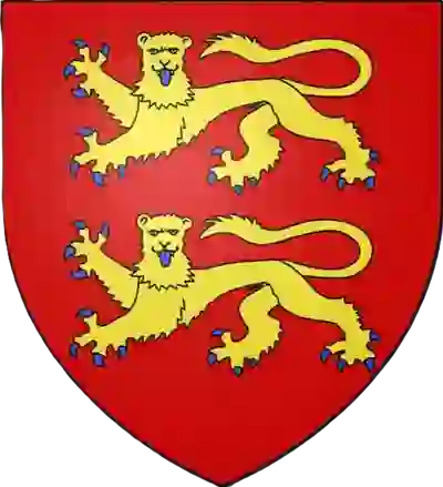 Blason de la Normandie aux deux léopards, symbole de l'ancrage local de l'étude notariale de Maître Camille Delepelaire à Caen.